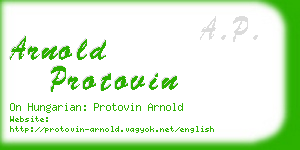 arnold protovin business card